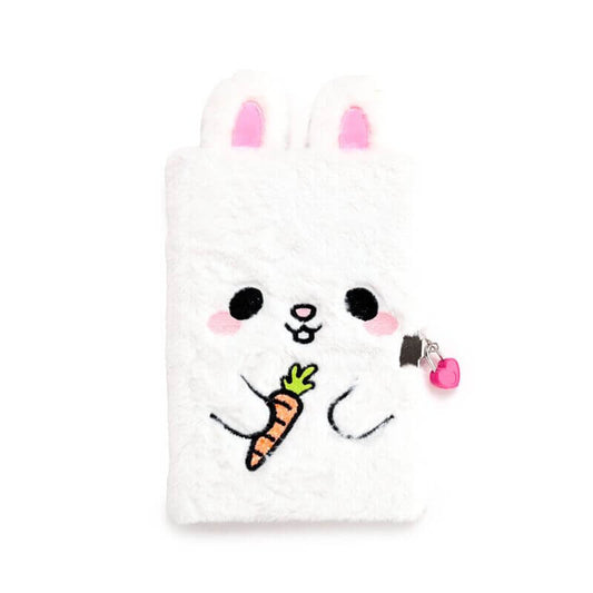 Nyuszis napló kulccsal, A/5, plüss borítóval, vonalas, Édes Állatok, Frances, a nyuszi