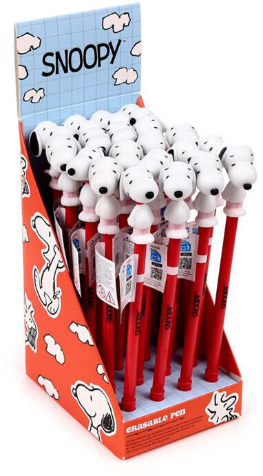 Radírozható zseléstoll, kék, tinta, Snoopy Peanuts