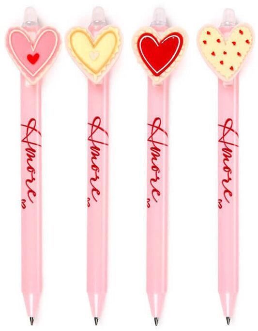 Radírozható zseléstoll, kék tinta, Szivecskés, Amore, többféle változat