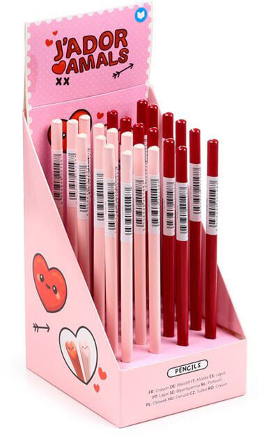 Szív formájú grafitceruza, kétféle