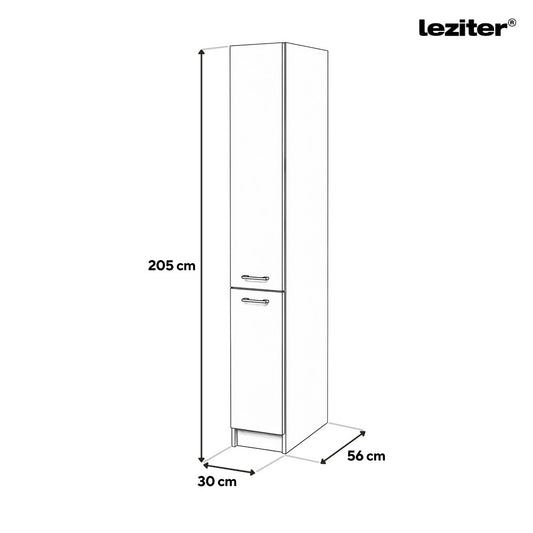 Praktik 30 kamraszekrény 2 ajtós, fehér-antracit