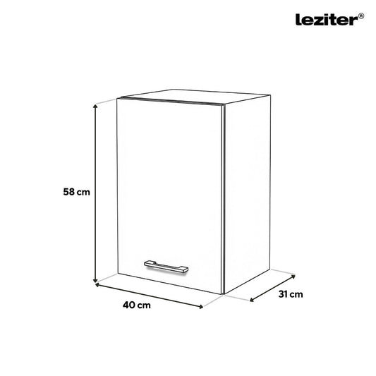Praktik 40 felső szekrény 1 ajtós, fehér-antracit