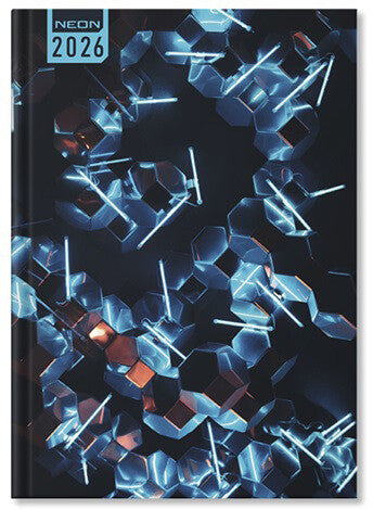 Period Neon határidőnapló, A/5, napi, 2026, Ice