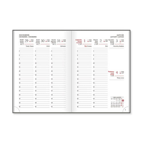 Period Neon határidőnapló, B/6, heti, 2026, Waves