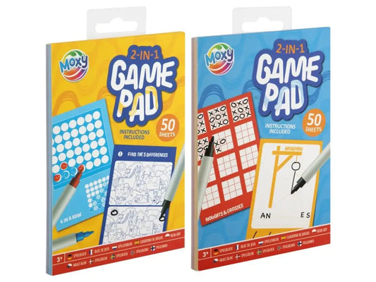 2az1-ben game pad, útijáték, A/6, 50 lap és 2 játék egy szettben, kétféle változat