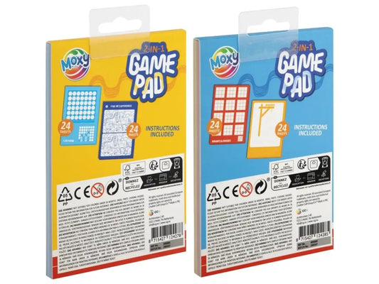2az1-ben game pad, útijáték, A/6, 50 lap és 2 játék egy szettben, kétféle változat
