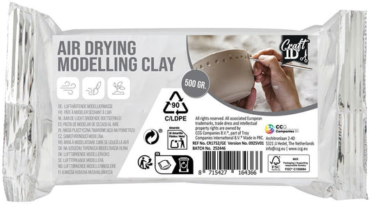 Levegőn száradó gyurma, modellező gyurma, 500 g, fehér