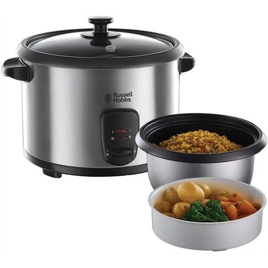 RUSSEL HOBBS Cook@Home 19750-56/RH rizsfőző és pároló, automata melegen tartás, tapadásmentes belső edény, gőzölő kosár