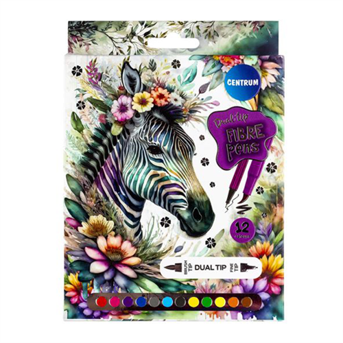 Rostirón Centrum Art Dual Tip 12 db-os klt. zebrás