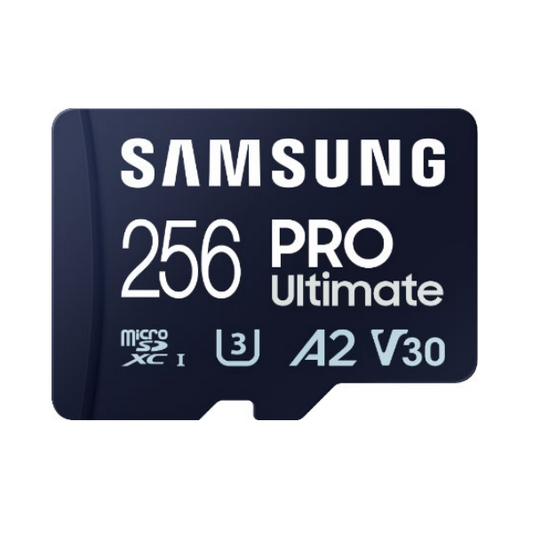 SAMSUNG Memóriakártya, PRO Ultimate microSD 256GB, Class 10, V30, A2, Grade 3 (U3), R200/W130