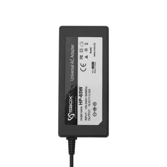 SBOX Notebook töltő HP-65W, LAPTOP ADAPTER 19.5V-65W