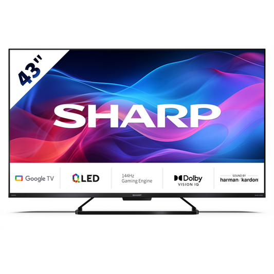 SHARP 43GR8265E 43"/108cm 4K UHD QLED Google TV, 144 Hz, 3840x2160, 4xHDMI/2xUSB