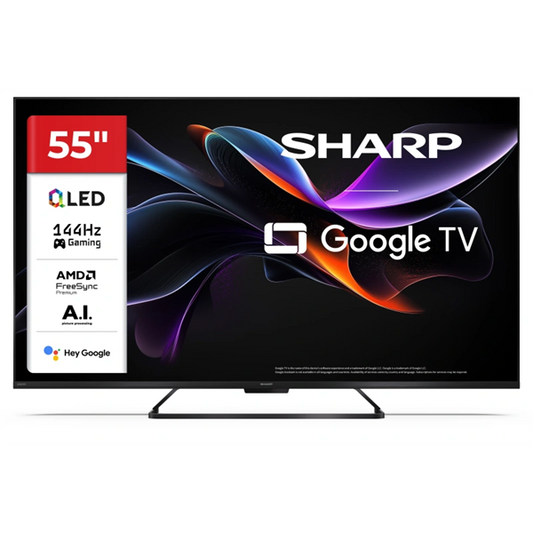 SHARP 55HR7265E 55"/139cm 4K UHD QLED Google TV, 144 Hz, 3840x2160, 4xHDMI/2xUSB