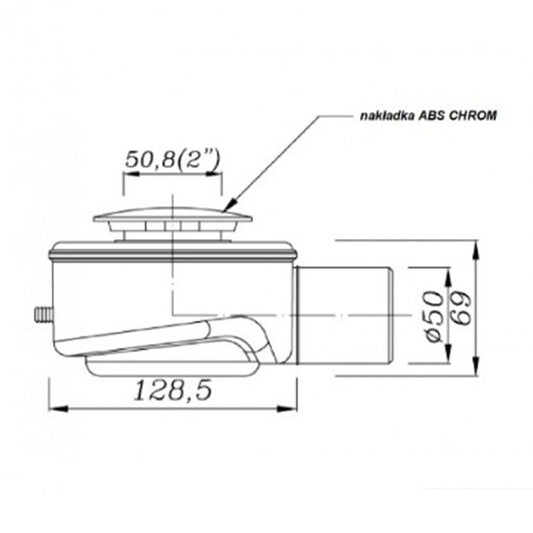Speed 50 click-clack zuhanytálca szifon