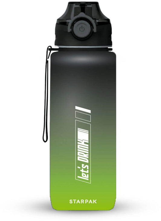 Let's drink kulacs, 400 ml, zöld-fekete, Starpak