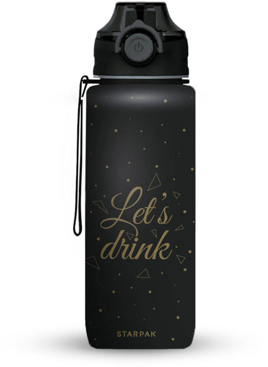 Let's drink kulacs, 400 ml, fekete, Starpak