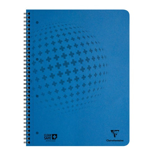 Spirálfüzet Clairefontaine Clean`Safe A/4+ 80 lapos kockás antimikrobiális