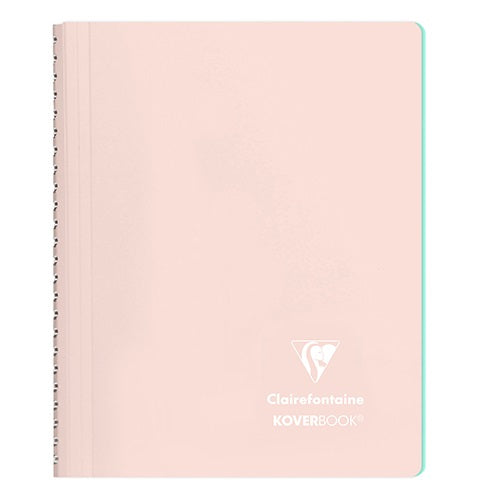 Spirálfüzet Clairefontaine Koverbook Blush A/5 80 lapos PP borítású vonalas púderrózsaszín