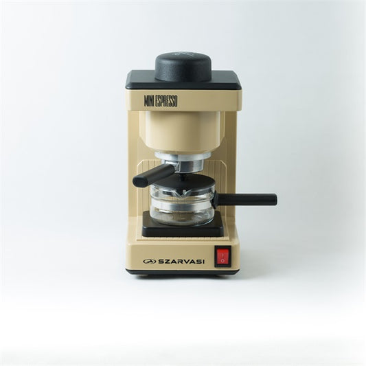 Szarvasi SZV-612/3 Mini presszókávéfőző, drapp,  800W,  2 / 6 személyes kivitel, üveg kiöntő edény, zárócsavar