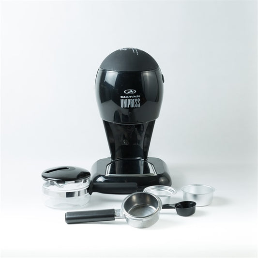 Szarvasi SZV-624 Unipress presszókávéfőző, fekete, 800W, 3,04 bar nyomás, 0,6L víztartály, 4,1 kg,