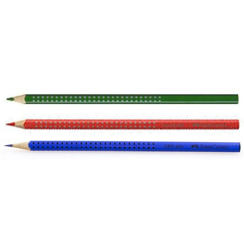 Színes ceruza Faber-Castell Grip 2001 3 db-os klt. (piros-kék-zöld)