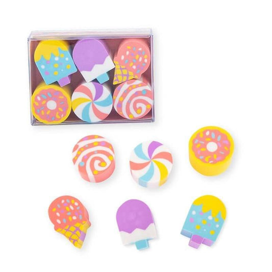 Radír édességek vagy unikornis, 6 db/szett