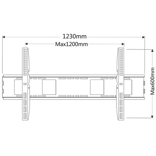 TECHLY ICA-PLB 2230 fix fali konzol 55-100" LCD kijelzőhöz, fekete