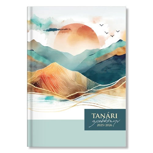Tanári zsebkönyv pd 2025-2026 papír Sunset
