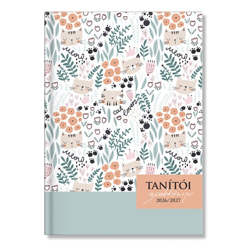 Tanítói zsebkönyv pd 2026-2027 papír Cats