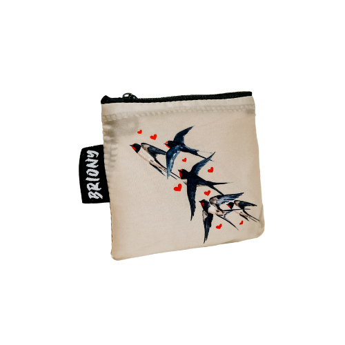 Táska Briony Swallows and Hearts újrahasznosított