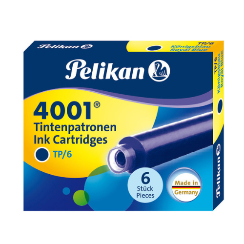 Töltőtoll patron Herlitz Pelikán 6 db/doboz kék