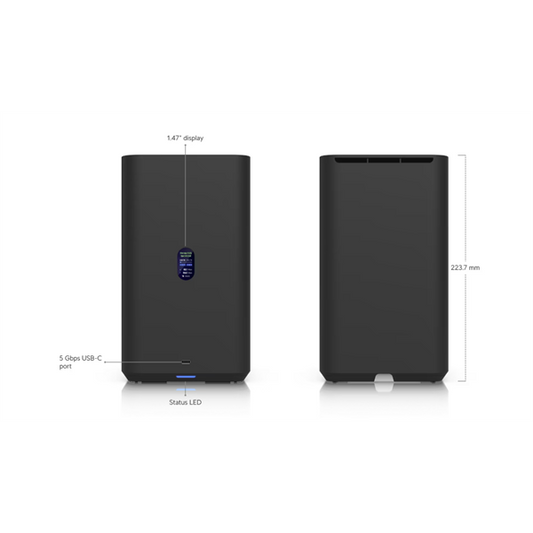 UBiQUiTi UNAS 2 fiókos NAS, fekete