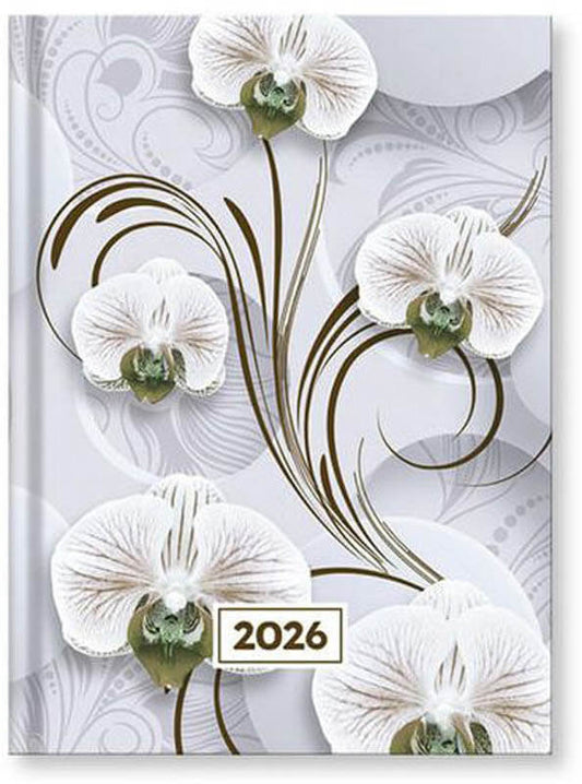 Vectraline határidőnapló B/6, napi tervező, 2026, Mystic White princess