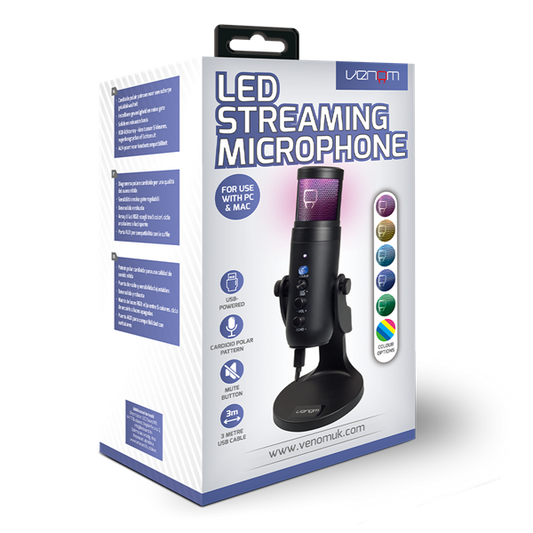 VENOM LED RGB Streamer Mikrofon, VS2868