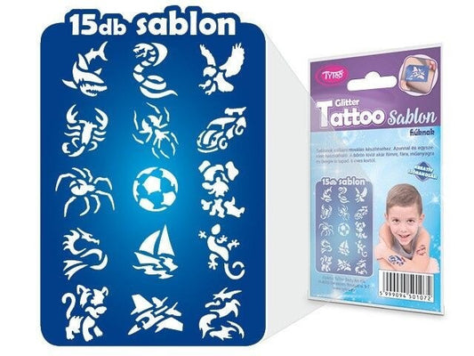 Sablonok, közepes, 15 db-os, fiús, 1.szett (CTMS-0059)