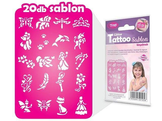 Sablonok, közepes, 21 db-os, lányos, 1.szett (CTMS-0061)