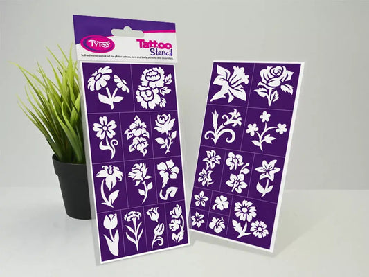 Sablonok, Flowers, virágok sablon szett, min. 20 minta