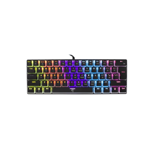 WHITE SHARK GK-2202-2B/BL-US ASHIKO-2/B/BL-US fekete mech.bill. angol, 61 kék kapcs.