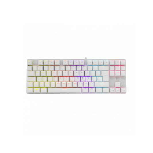 WHITE SHARK WS GK-2106W/BL-HU COMMANDOS fehér mechanikus billentyűzet, magyar, 88 kék gomb