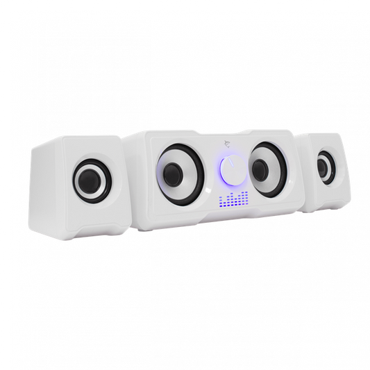 WHITE SHARK MOOD Hangszóró, 2.2, 16W, LED, fehér