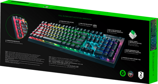 Razer BlackWidow V4 X (Green Switch) - US Layout
