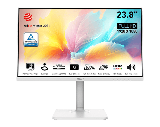 MSI Modern MD2412PW IPS FHD 100Hz monitor, fehér