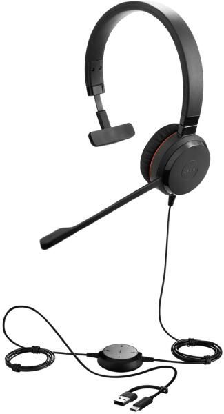 Jabra Evolve 30 II, Mono MS, USB C/A adapter