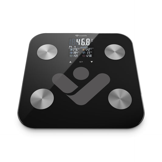 TrueLife FitScale W6 BT Black Okosmérleg színes kijelzővel fekete