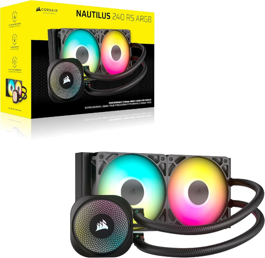 CORSAIR NAUTILUS 240 ARGB, 240mm Radiator, Liquid CPU Cooler