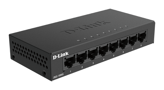 D-link 8-Port Gigabit Ethernet Metal Housing Unmanaged Light Switch without IGMP