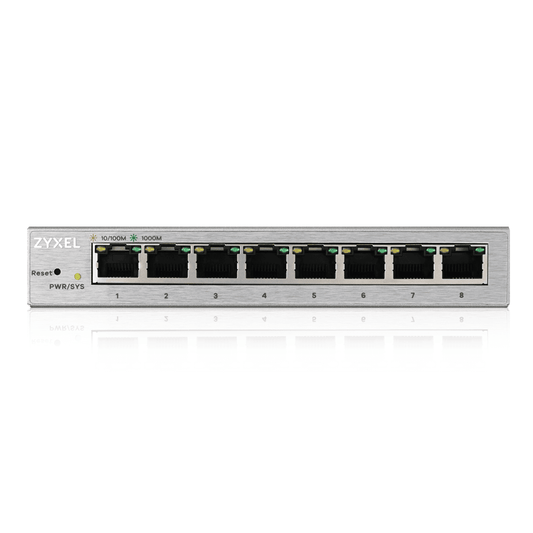 Zyxel GS1200-8HP, 8 Port Gigabit PoE+ webmanaged Switch, 4x PoE, 60 Watt