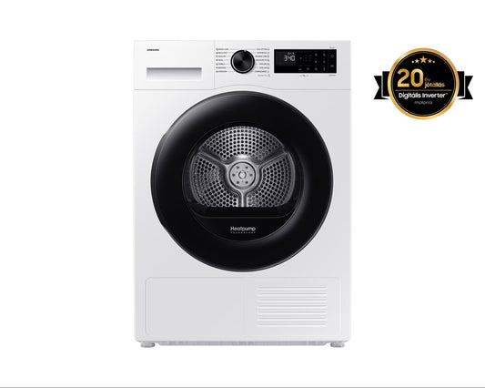 Samsung DV90DG52A0AELE Szárítógép hőszivattyús technológiával 9 kg, Fehér