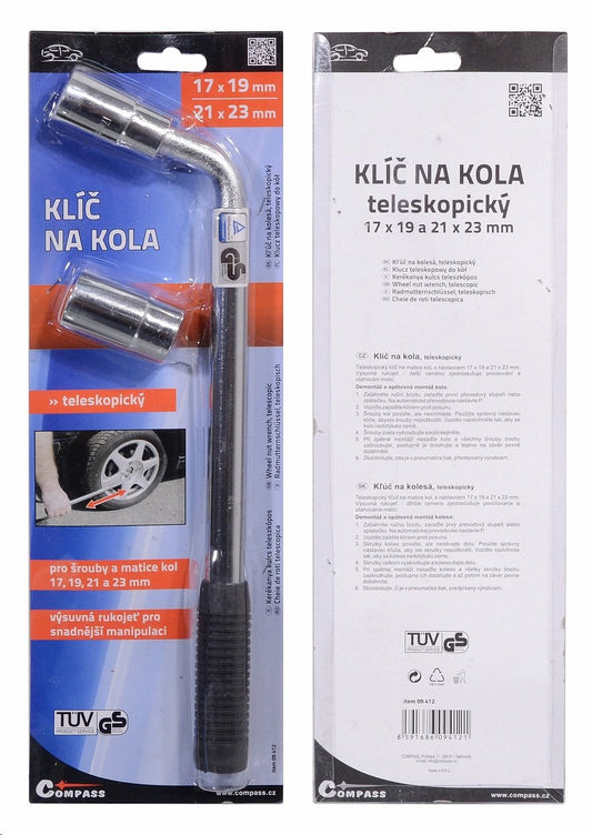 Compass teleszkópos kulcs 17-19/21-23mm kerekekre
