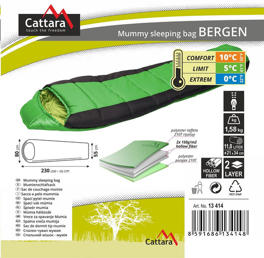 Cattara BERGEN múmia hálózsák 0°C